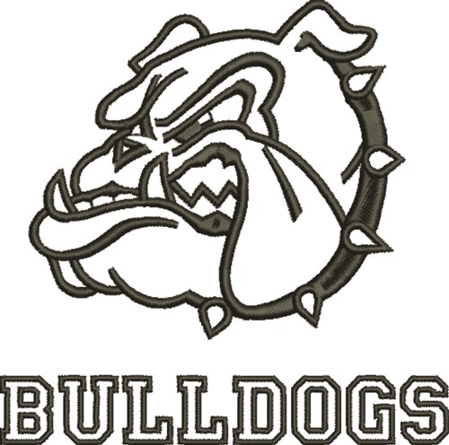 Bulldogs Mascot Machine Embroidery Design