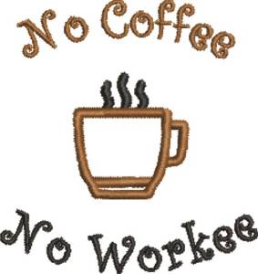 Picture of No Coffee Machine Embroidery Design