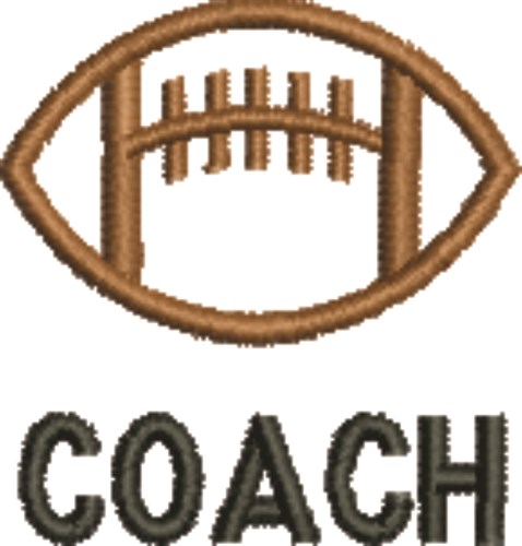 Football Coach Machine Embroidery Design