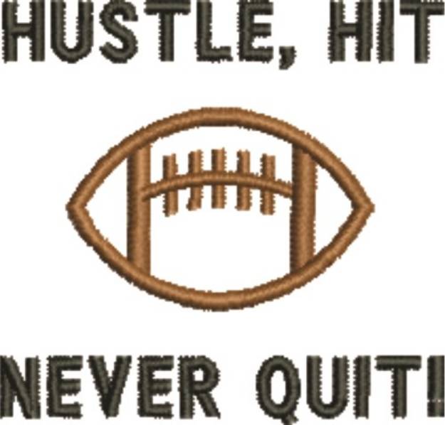 Picture of Football Hustle Machine Embroidery Design