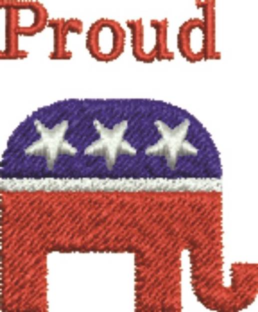 Picture of GOP Proud Machine Embroidery Design
