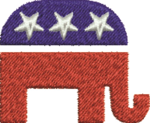 Republican Symbol Machine Embroidery Design