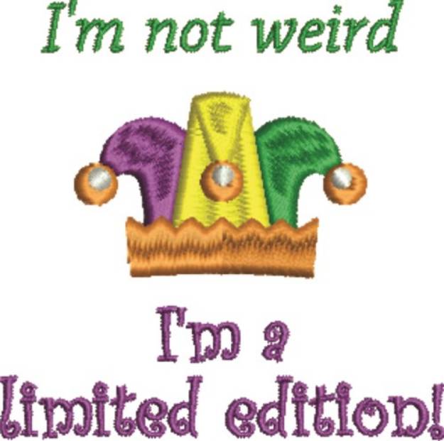 Picture of Im Not Weird Machine Embroidery Design