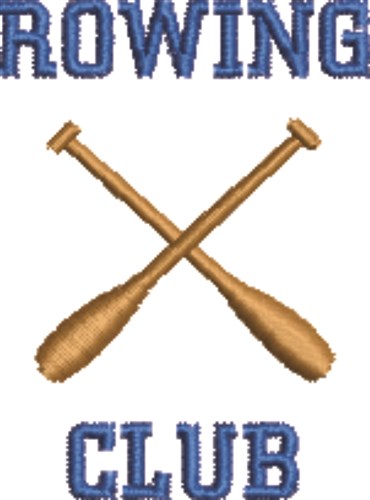 Rowing Club Machine Embroidery Design