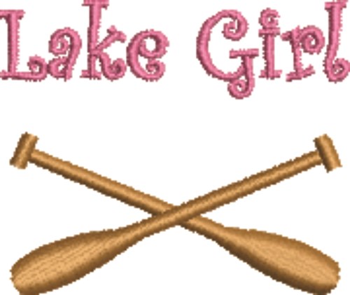 Lake Girl Machine Embroidery Design