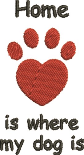 Where Dog Is Machine Embroidery Design
