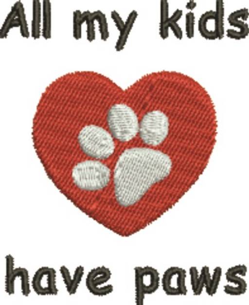 Picture of Kids Have Paws Machine Embroidery Design