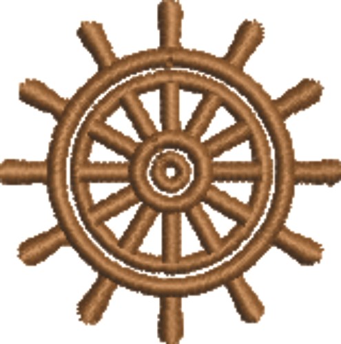 Ships Wheel Machine Embroidery Design