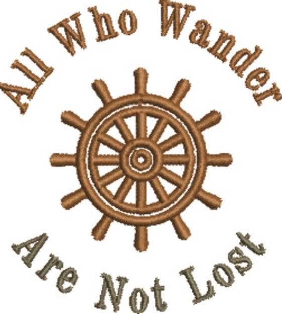 Picture of All Who Wander Machine Embroidery Design