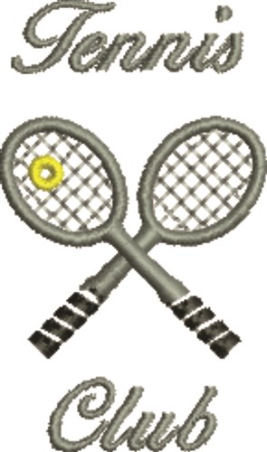 Tennis Club Machine Embroidery Design