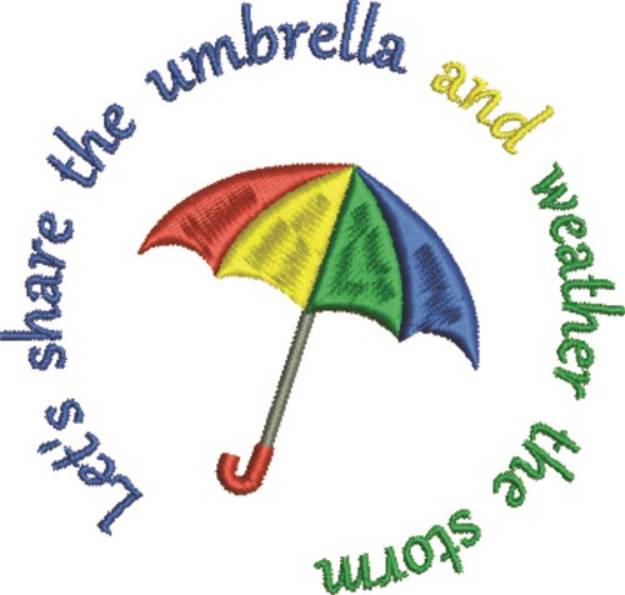 Picture of Share The Umbrella Machine Embroidery Design