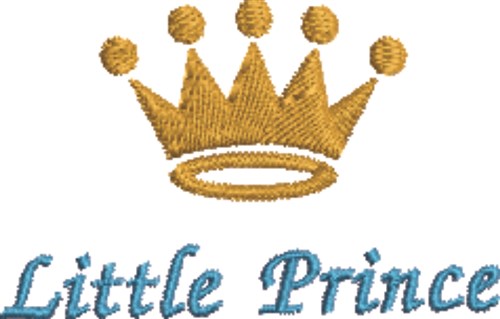 Little Prince Crown Machine Embroidery Design