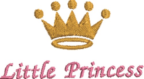 Little Princess Crown Machine Embroidery Design