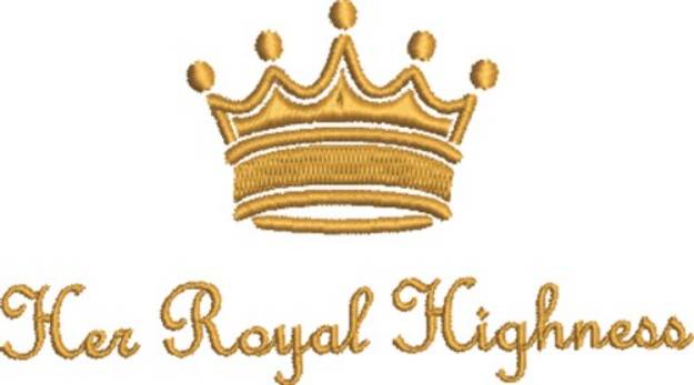 Picture of Her Royal Highness Machine Embroidery Design
