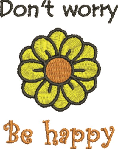 Be Happy Machine Embroidery Design