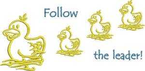 Picture of Follow The Leader Machine Embroidery Design