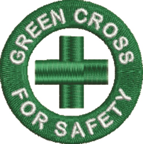 Green Cross Machine Embroidery Design