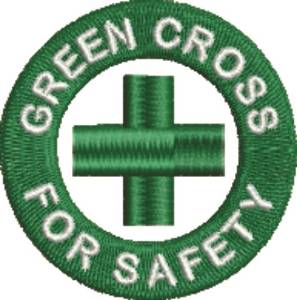Picture of Green Cross Machine Embroidery Design