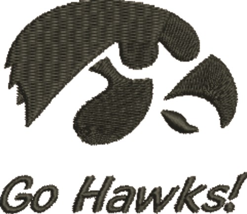 Go Hawks Machine Embroidery Design