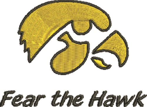 Fear The Hawk Machine Embroidery Design