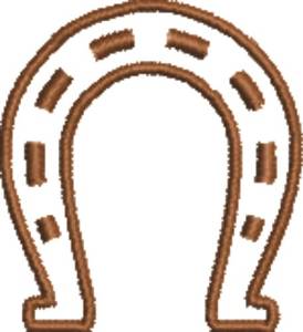 Picture of Horseshoe Outline Machine Embroidery Design