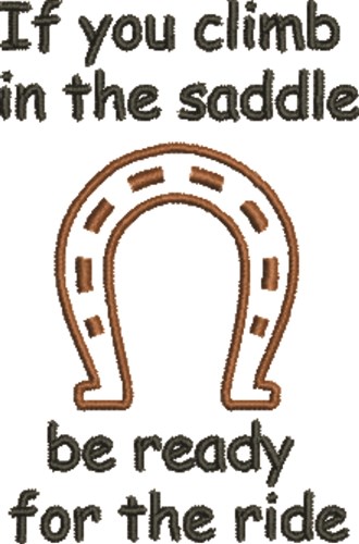 In The Saddle Machine Embroidery Design