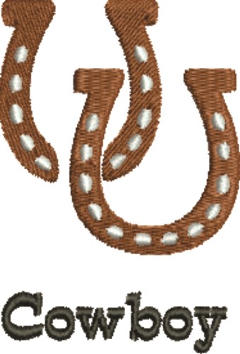 Cowboy Horseshoe Machine Embroidery Design