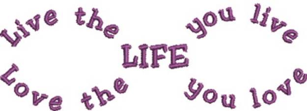 Picture of Love Life Machine Embroidery Design
