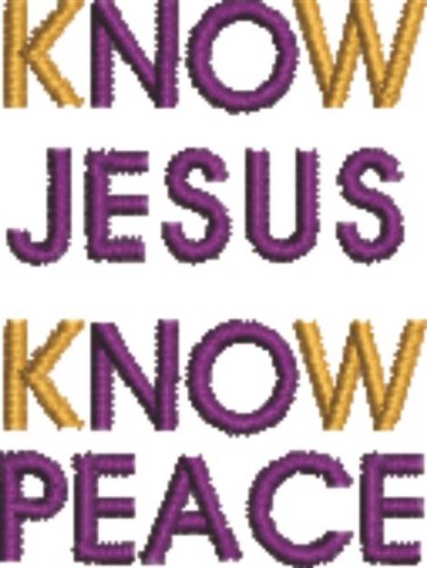 Picture of Know Jesus Machine Embroidery Design