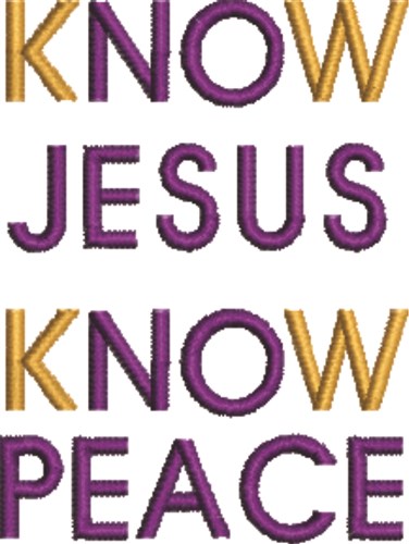 Know Peace Machine Embroidery Design