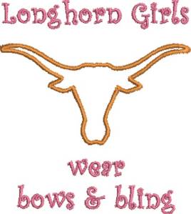 Picture of Longhorn Girls Machine Embroidery Design