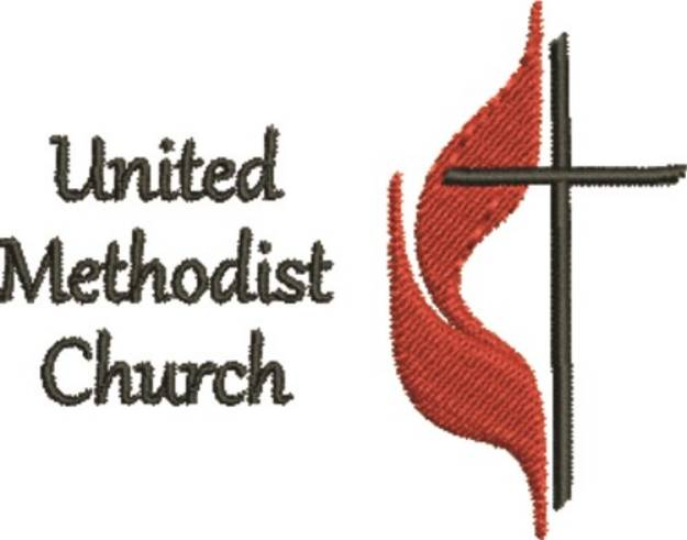 Picture of United Methodist Church Machine Embroidery Design