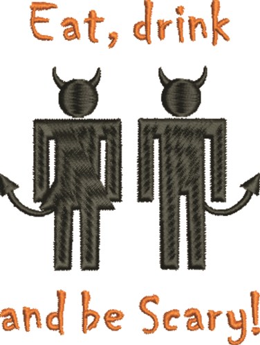 Be Scary Machine Embroidery Design
