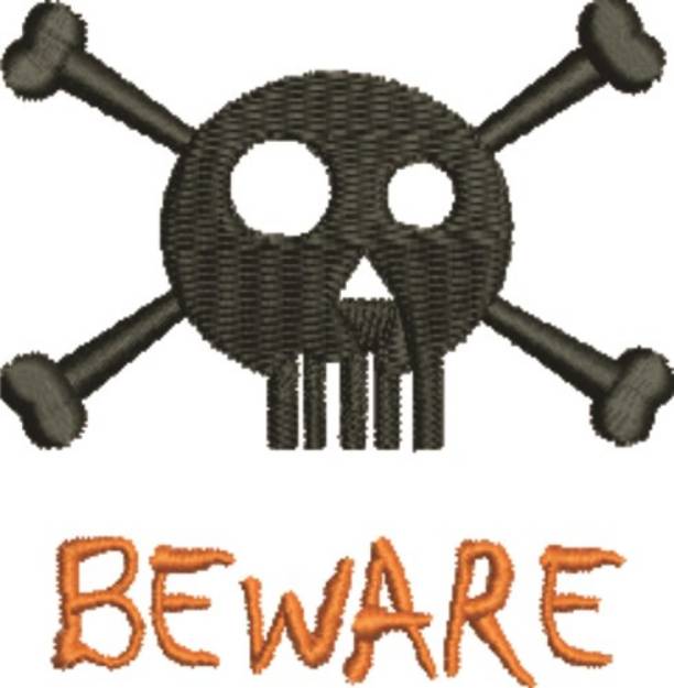 Picture of Beware Machine Embroidery Design