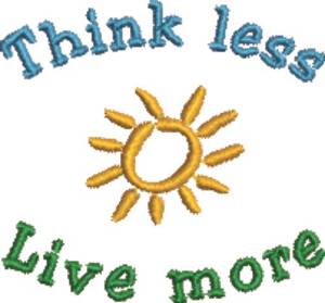 Picture of Think Less Machine Embroidery Design