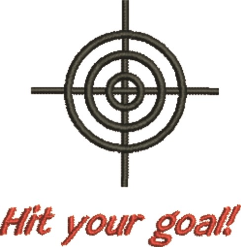 Hit Your Goal Machine Embroidery Design