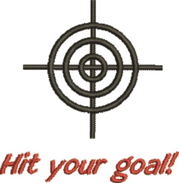 Picture of Hit Your Goal Machine Embroidery Design