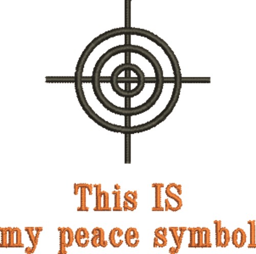 Peace Symbol Machine Embroidery Design