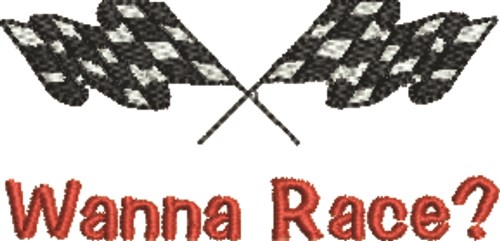 Wanna Race Machine Embroidery Design