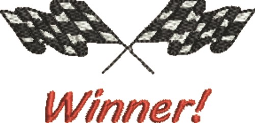 Winner Flags Machine Embroidery Design