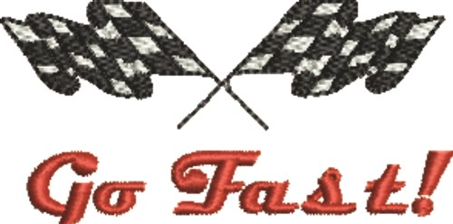 Go Fast Machine Embroidery Design