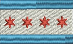 Picture of Chicago Flag Machine Embroidery Design