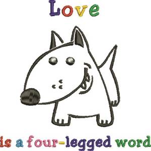 Picture of Four Legged Word Machine Embroidery Design