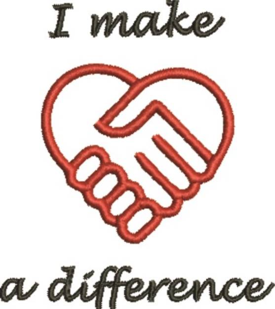 Picture of Make Difference Machine Embroidery Design