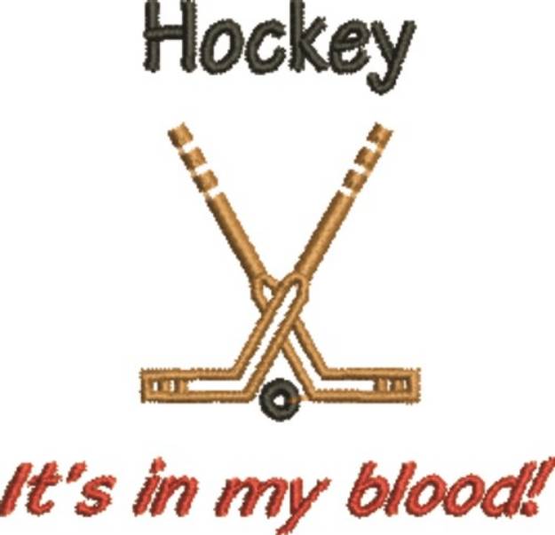 Picture of Hockey In Blood Machine Embroidery Design