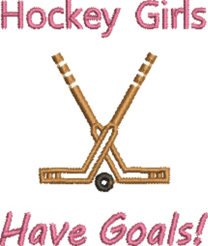 Hockey Girls Machine Embroidery Design
