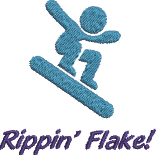 Rippin Flake Machine Embroidery Design