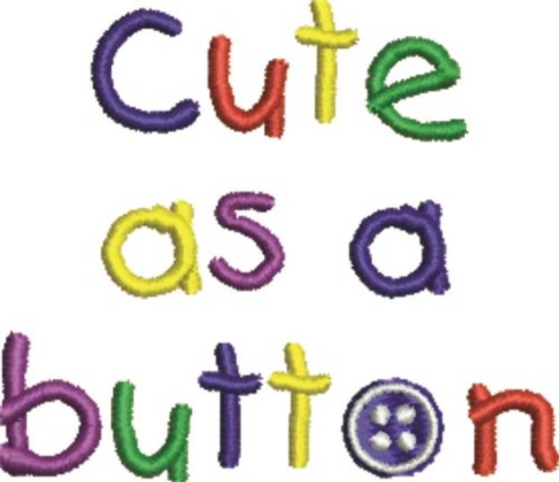 Picture of Cute As Button Machine Embroidery Design