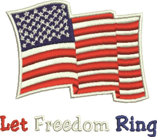Freedom Ring Machine Embroidery Design