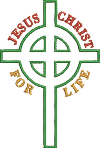 Celtic Cross For Life Machine Embroidery Design